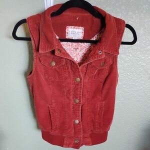 Hollister Burnt Orange Corduroy Vest
